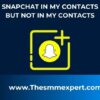 Snapchat in My Contacts But Not in My Contacts: Unraveling the Mystery