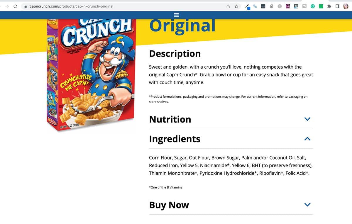 is there gluten in captain crunch