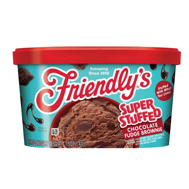 Super Stuffed Chocolate Fudge Brownie Ice Cream 1.5 Quart - Friendly's®