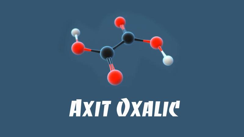 Công thức cấu tạo của axit oxalic.