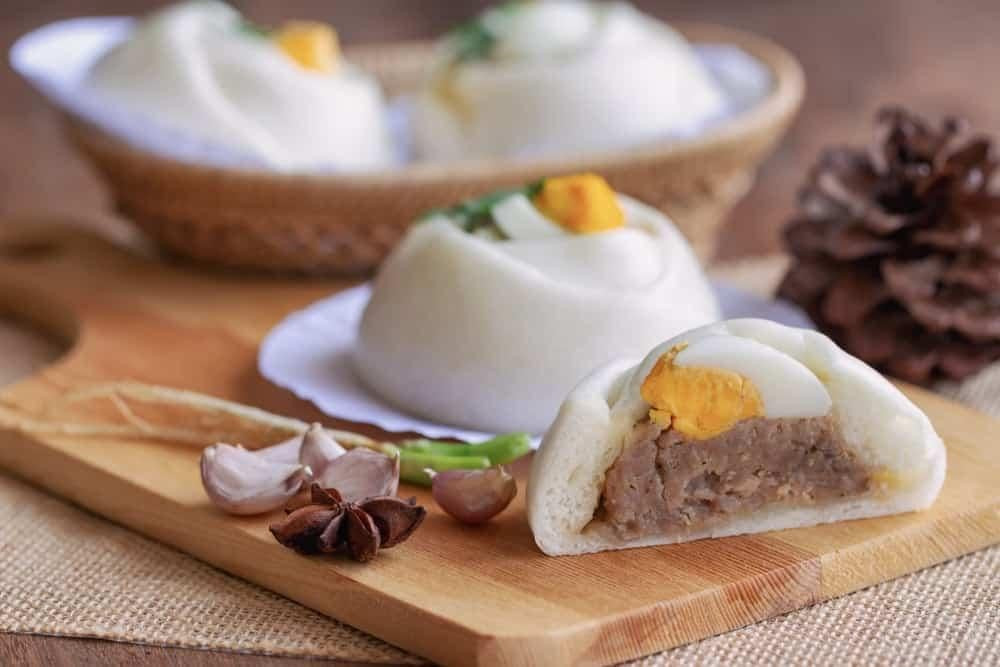 Thành phần dinh dưỡng trong bánh bao nhân thịt.