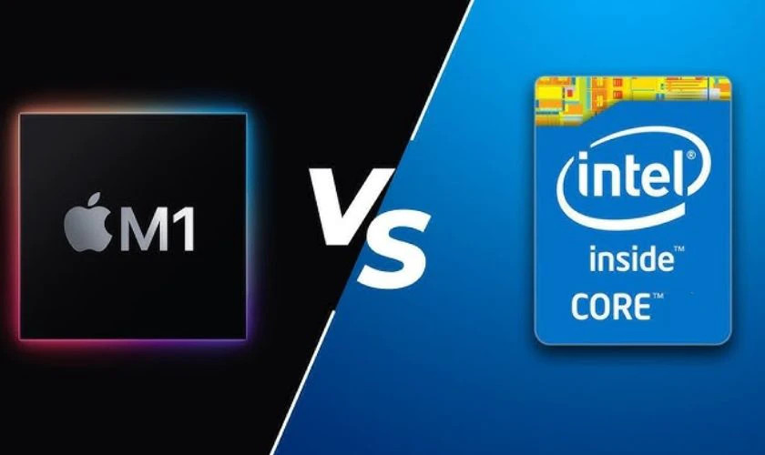 Chip M1 so sánh với chip Intel Core i7