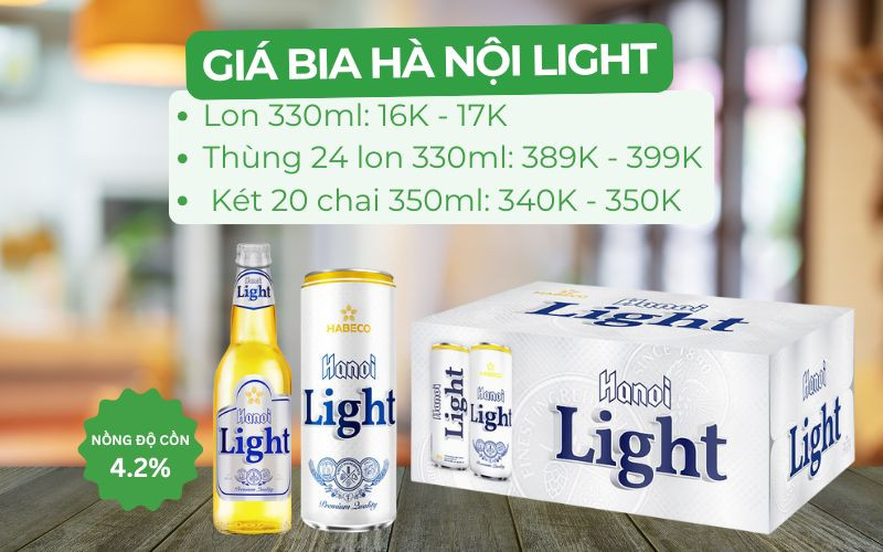 Bia Hà Nội Light: Hương vị êm dịu, thơm mát, giá cả phải chăng
