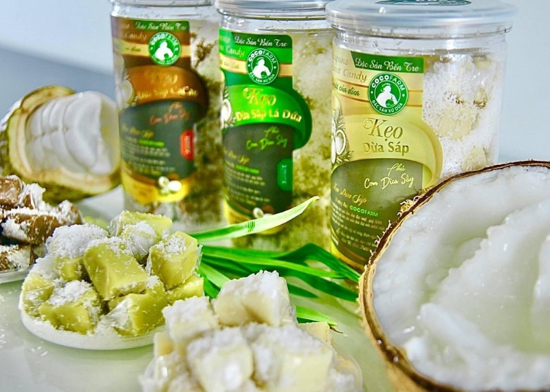 Kẹo dừa sáp Bến Tre thơm ngon, béo ngậy, đặc sản quà biếu Tết miền Nam