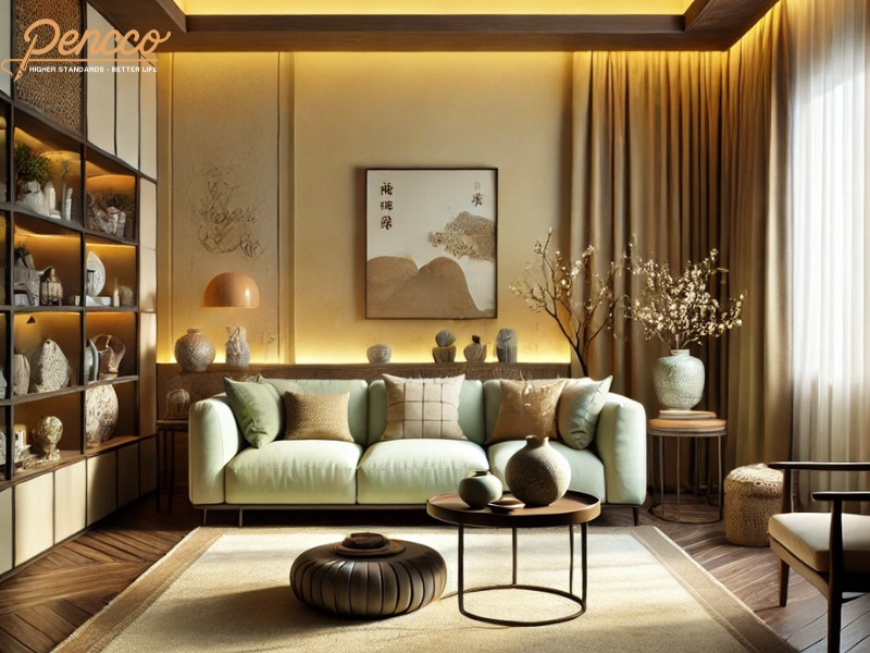 Phòng khách hài hòa phong thủy cho gia chủ tuổi Kỷ Mão mệnh Thổ