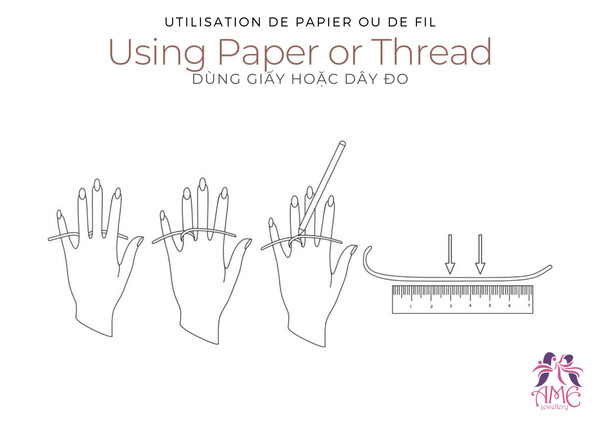 Hướng dẫn đo size nhẫn bằng giấy hoặc chỉ đơn giản tại nhà